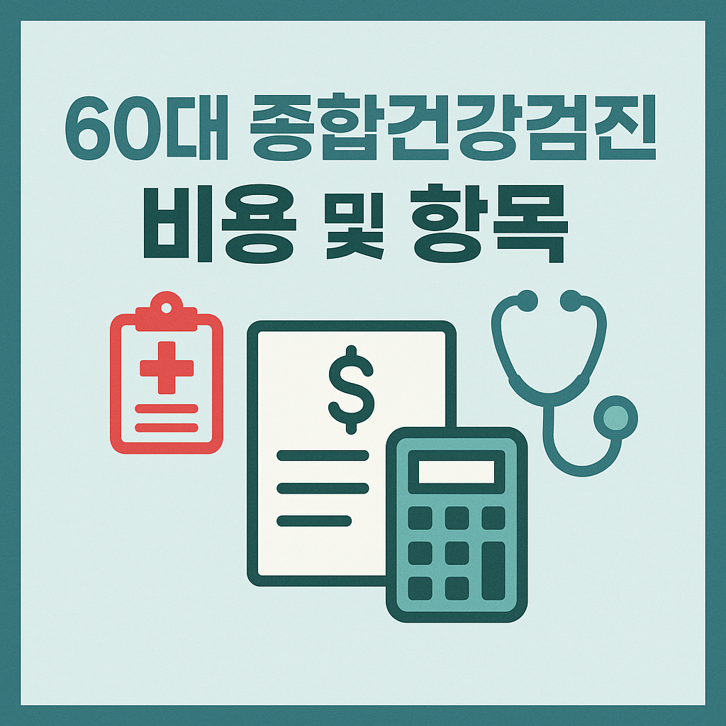 60대 종합건강검진 비용 및 필수 검진 항목