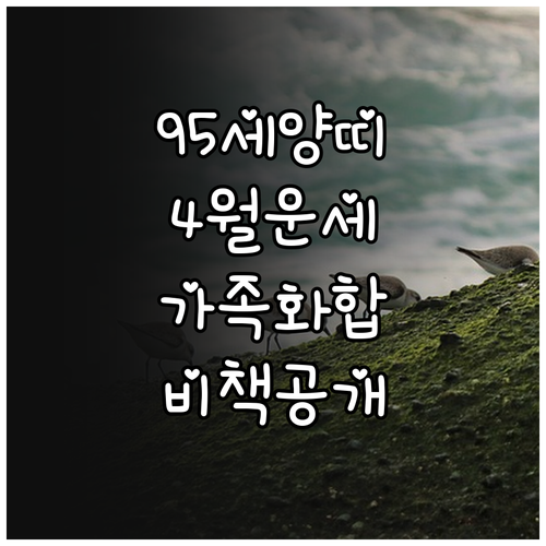1931년생 양띠 2026년 4월 운..