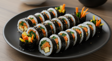 김밥 완성