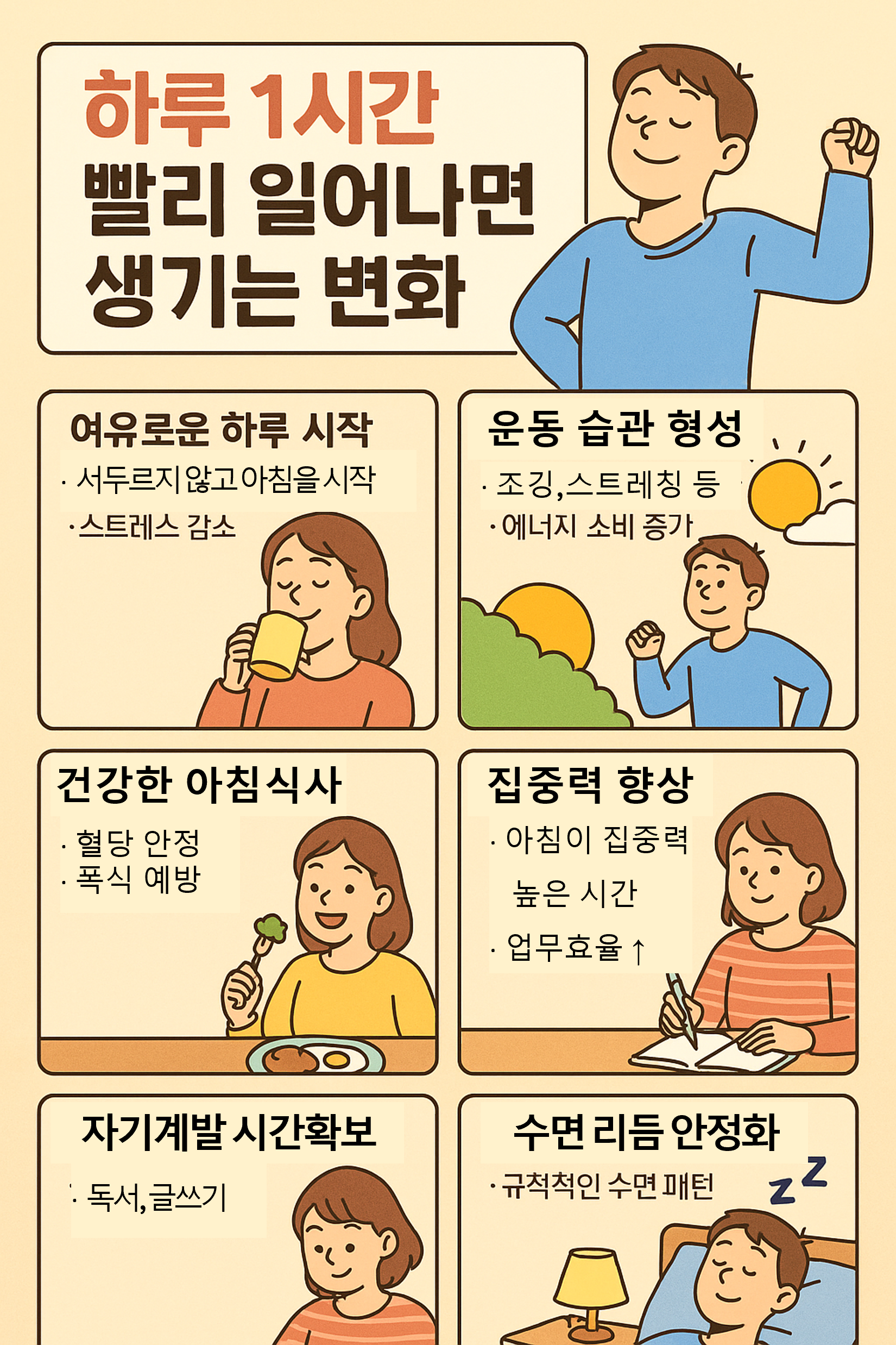 하루 1시간 빨리 일어나면 생기는 변화