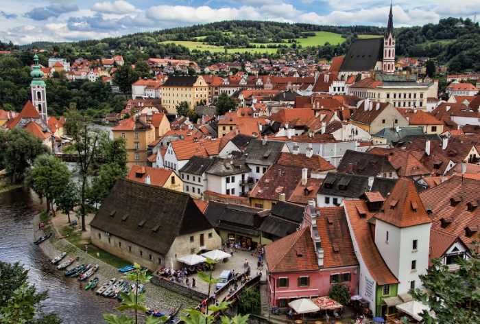 체코 근교 도시 체스키크룸로프의 사진