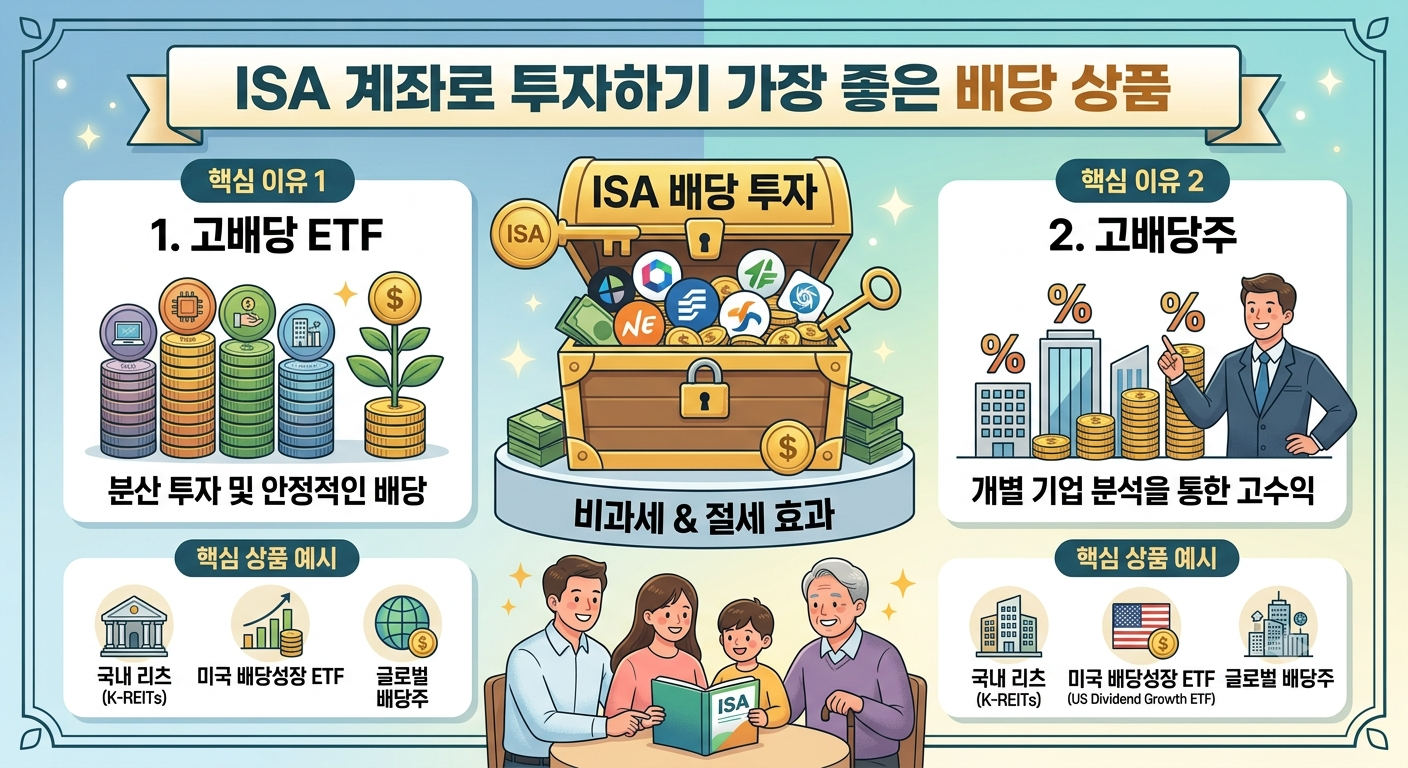 ISA 계좌로 투자하기 가장 좋은 배당 상품 이미지