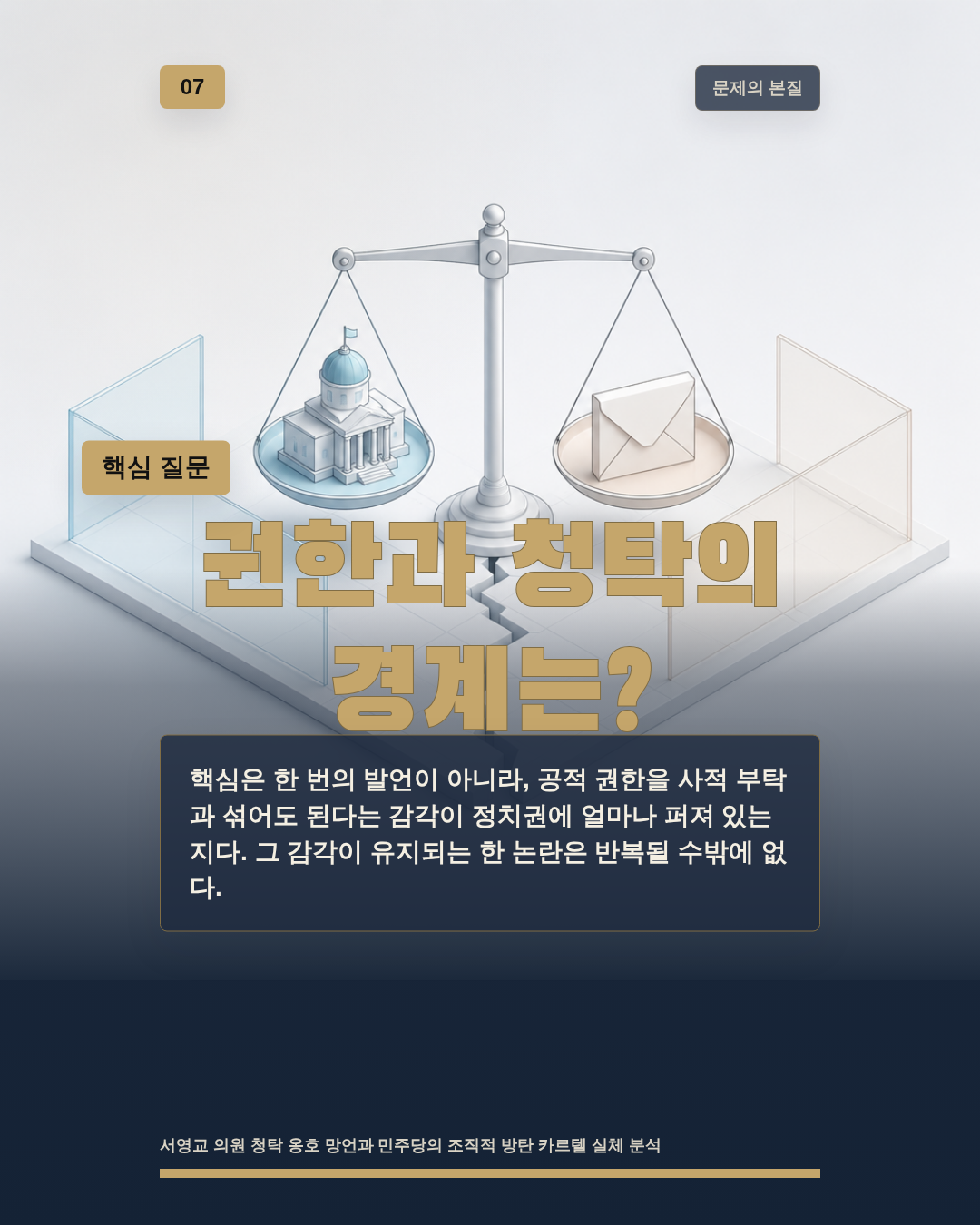 권한과 청탁의 경계는?