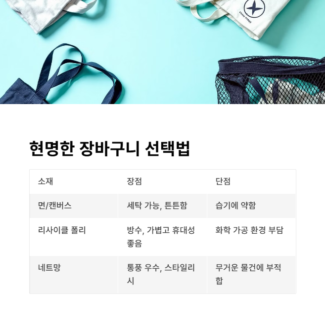 환경을 생각한 장바구니 고르는 법