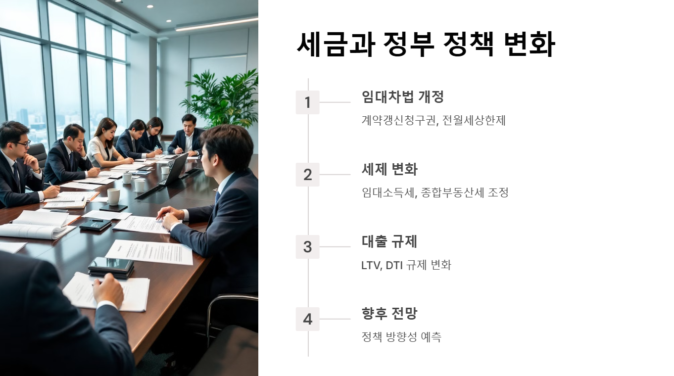 세금과 정부 정책 변화