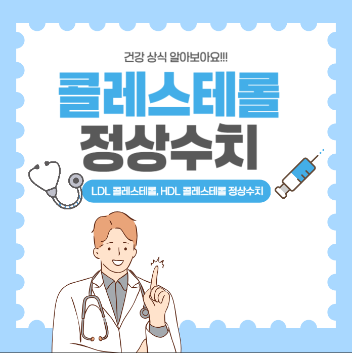 콜레스테롤 정상수치에 대한 대표 설명 사진