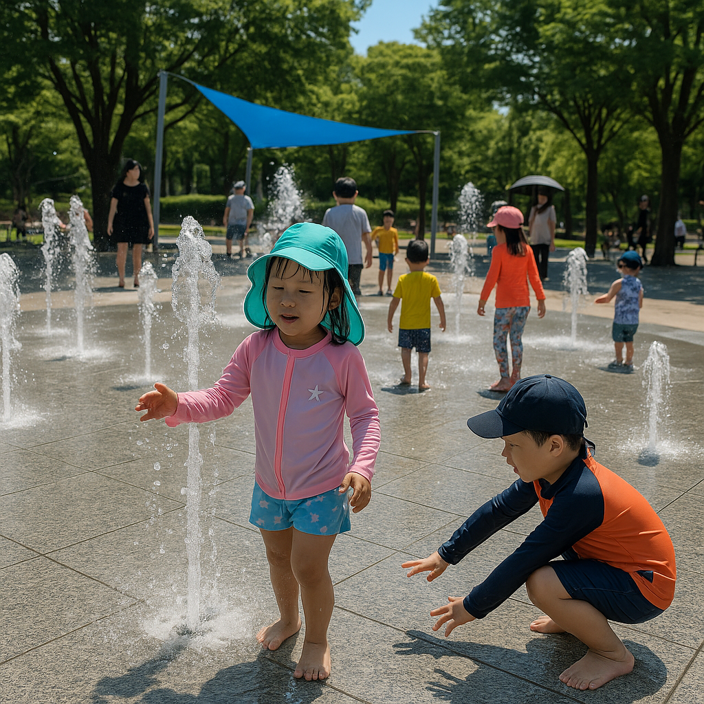 초안산근린공원 바닥분수 (서울 도봉구)