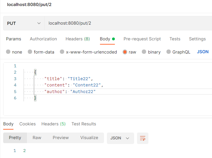 putmapping by postman