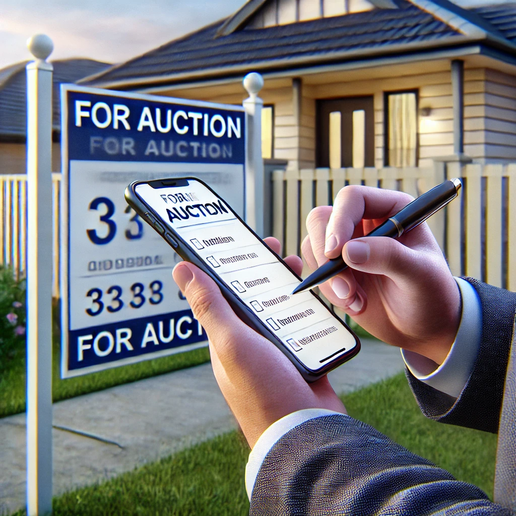 경매에 나온 부동산을 조사하는 입찰자