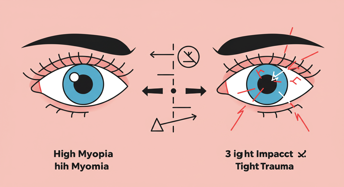 고도근시와 외상, 원인에 따른 차이점과 주의점