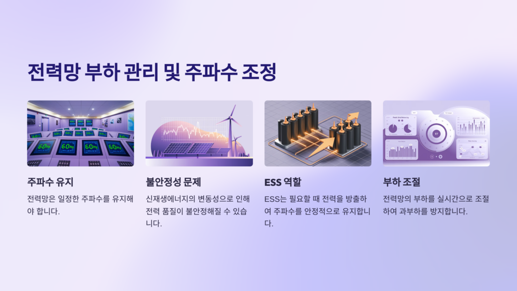 전력망 부하 관리 및 주파수 조정