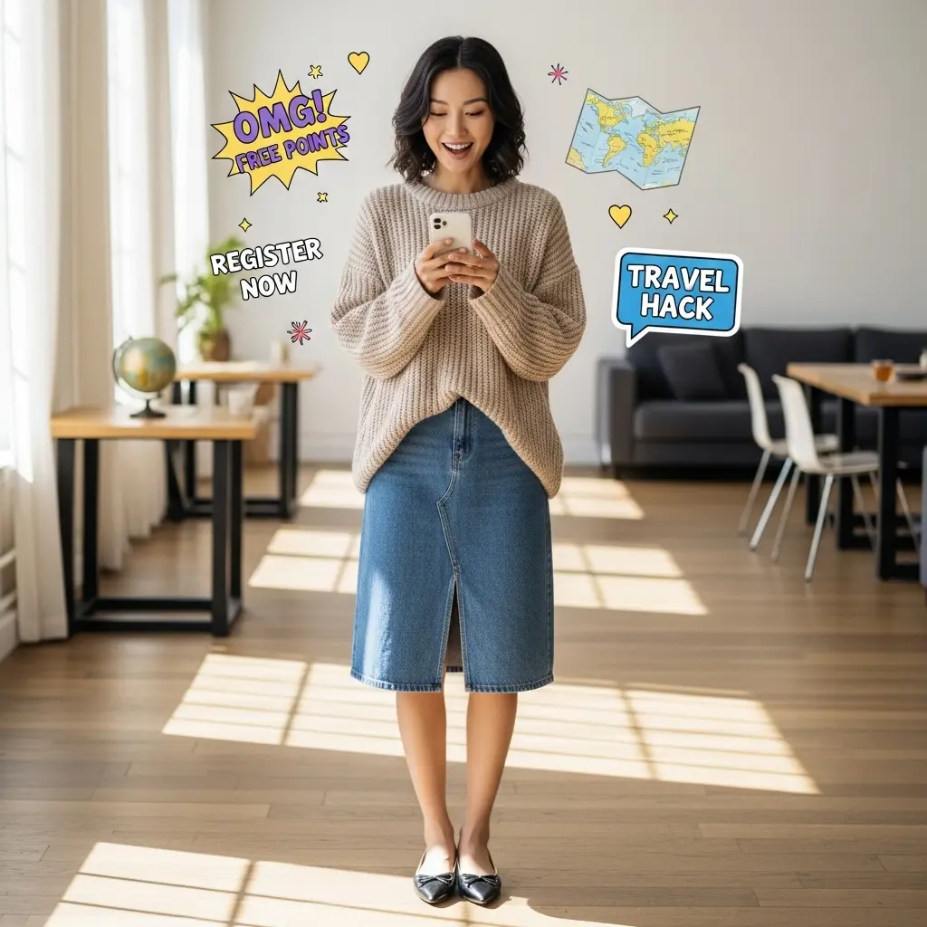 에어로플랜 5천 포인트 혜택을 스마트폰으로 발견한 활기찬 크리에이터