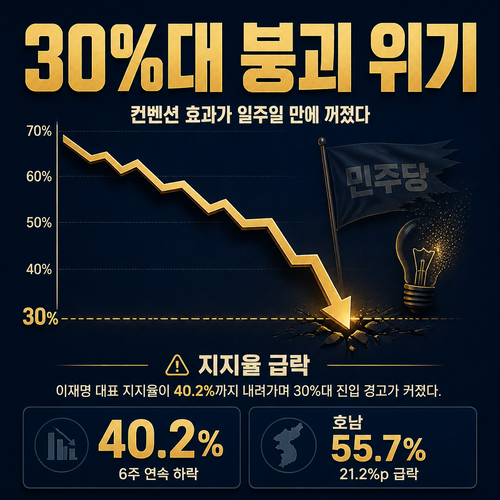 30%대 붕괴 위기