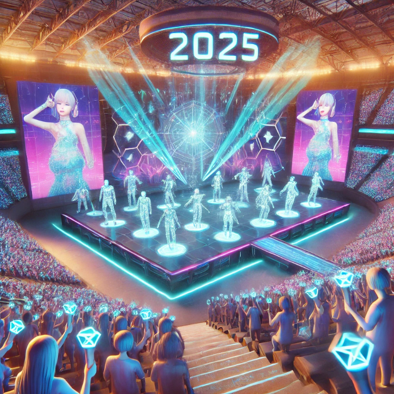 2025년 음악을 나타내는 무대이미지