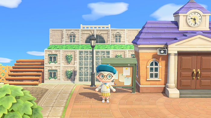 동물의 숲 안내소 광장꾸미기