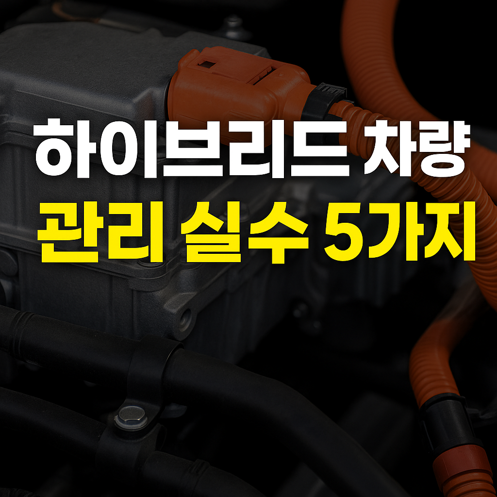 하이브리드 차량 관리 실수 5가지
