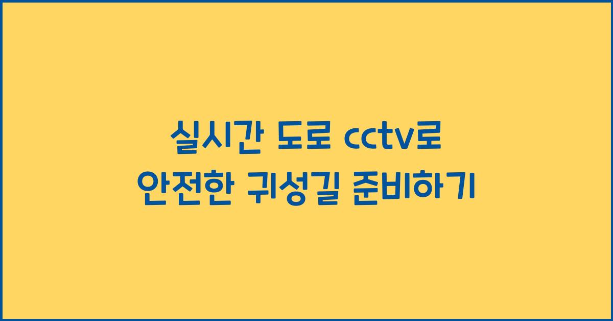 실시간 도로 cctv