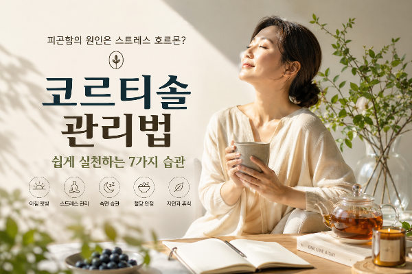 코르티솔 관리법, 피곤하고 예민한 몸을 되돌리는 가장 쉬운 방법