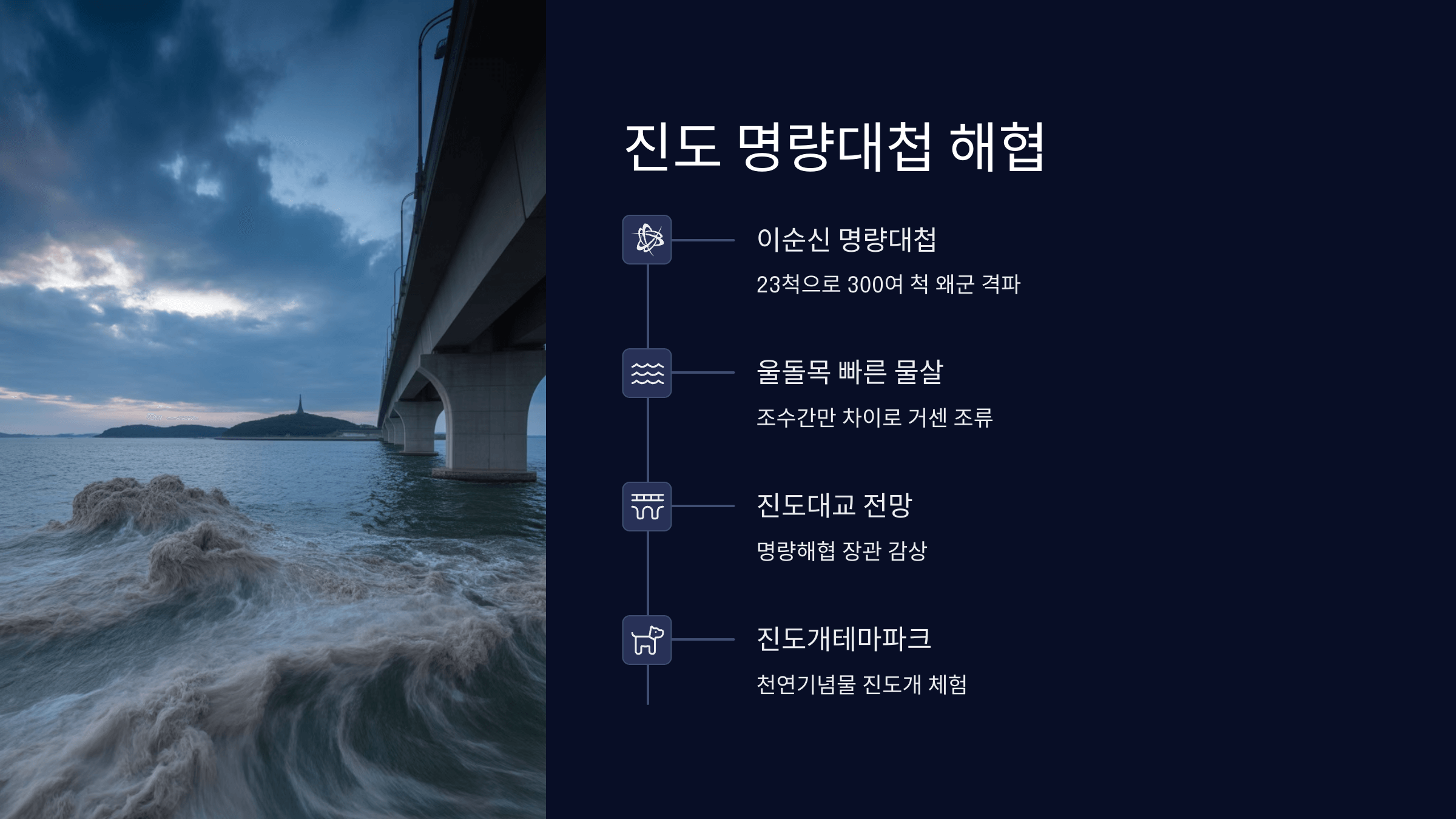 진도 명량대첩 해협