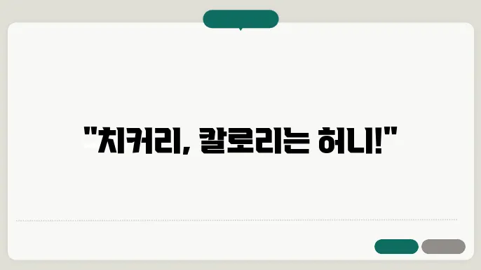 치커리 칼로리