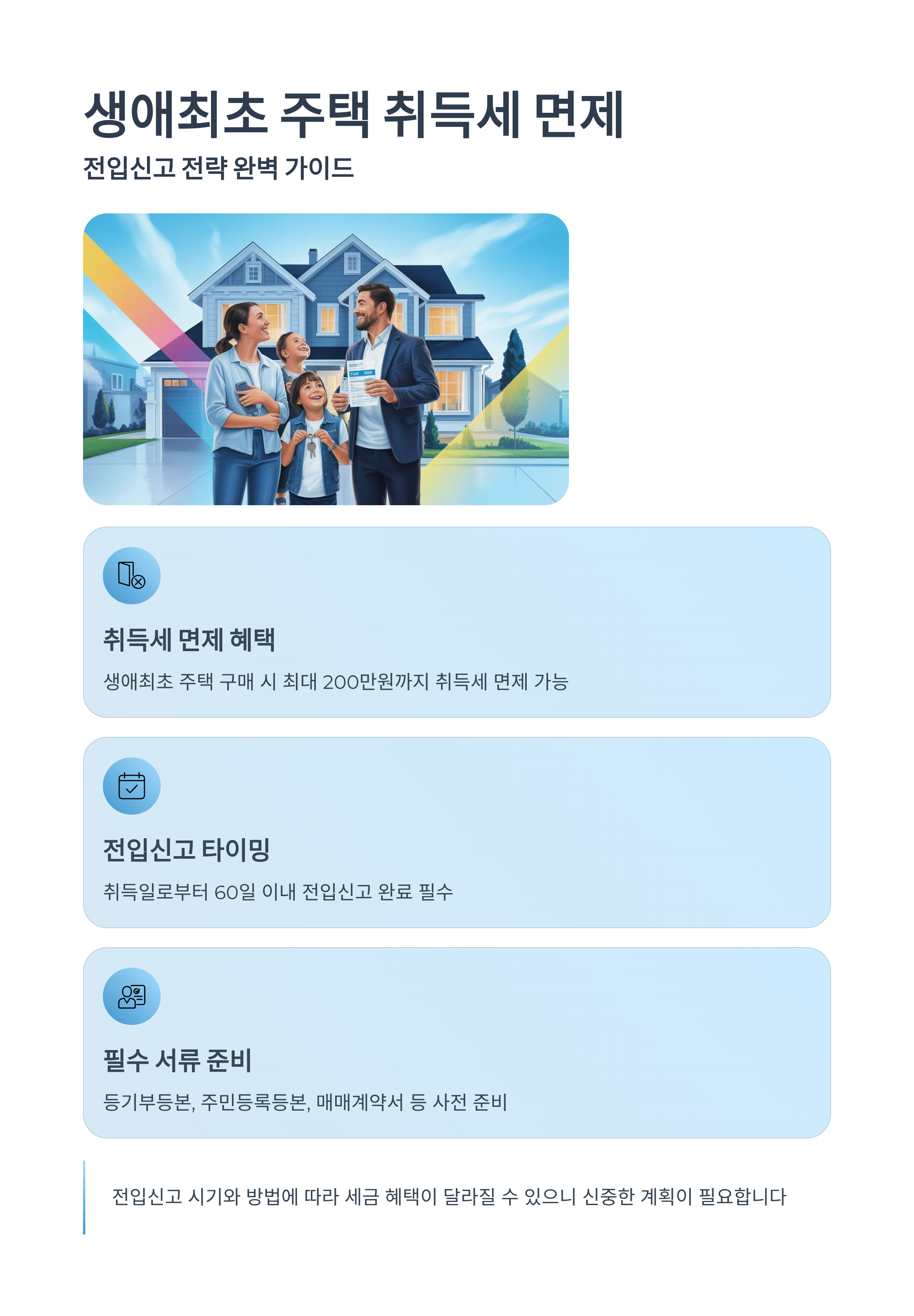 생애최초 주택 취득세 면제, 전입신고 어떻게 해야 유리할까?