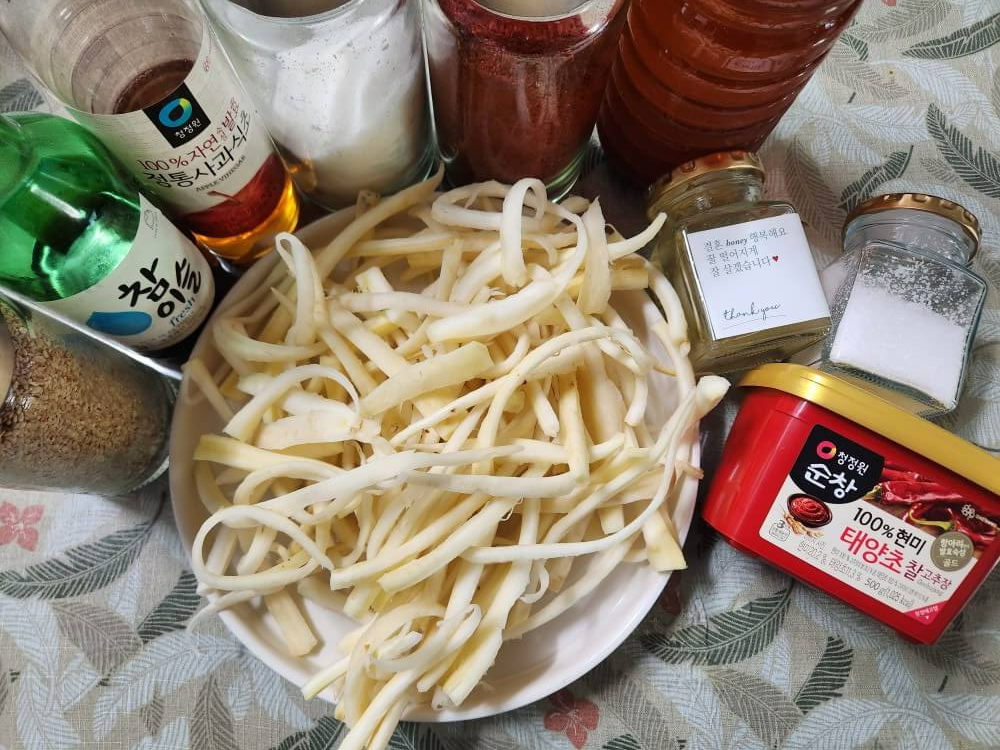 고추장 도라지 무침 레시피 도라지 손질