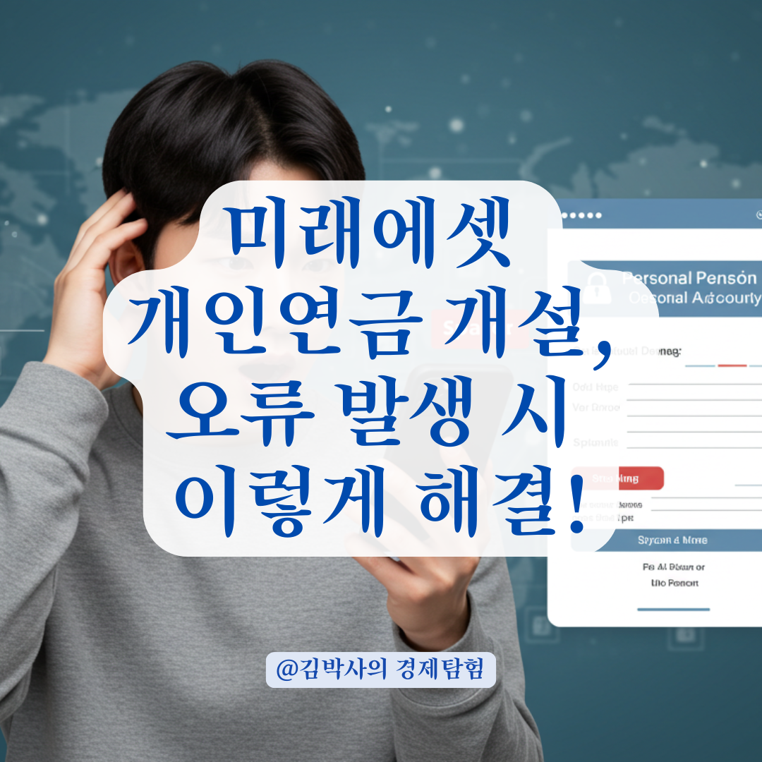 미래에셋 개인연금 개설 오류, 자주 발생하는 원인과 해결 방법 총정리.