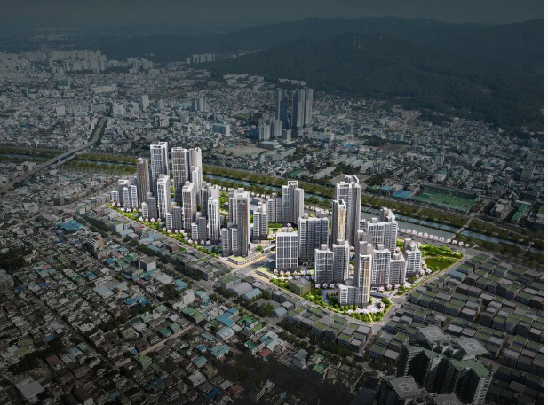 힐스테이트사직 아파트 조감도