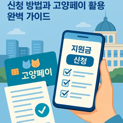 고양시 민생회복지원금 신청 방법과 고양페이 활용 완벽 가이드