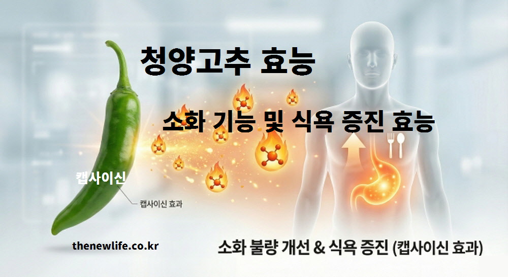 위액 분비를 촉진하여 소화 불량을 개선하고 캡사이신이 식욕을 증진시키는 청양고추 효능