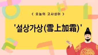 설상가상 뜻 유래 한자 비슷한 말 예문 영어 속담 반대말 안내_17