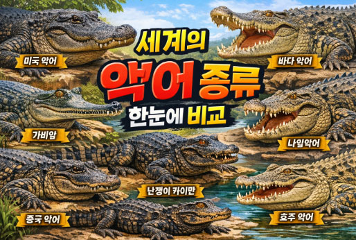 악어 종류 비교