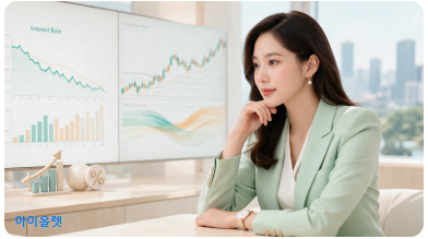 금리 변화 속 시장을 분석하는 투자자