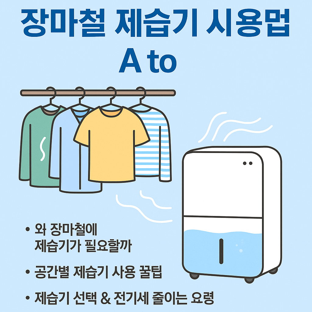 빨래도 냄새 안 나요! 장마철 제습기 사용법 A to Z