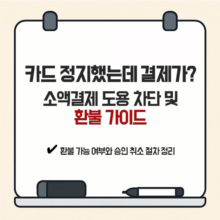 신한카드 분실 신고 후 휴대폰 소액결제 승인 취소 및 환불 방법 안내