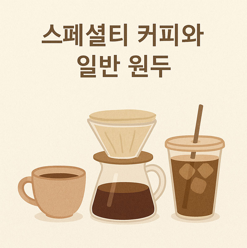 AI가 만들어준 스페셜티 커피와 일반원두