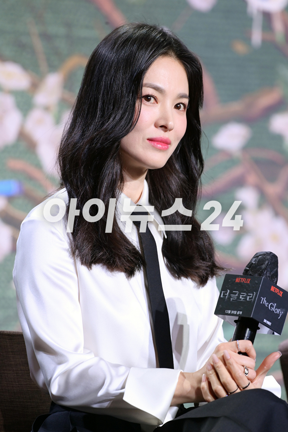 배우 송혜교가 20일 오전 서울 종로구 JW매리어트 서울에서 진행된 넷플릭스 시리즈 '더 글로리' 제작발표회에 참석하고 있다. [사진=정소희 기자]