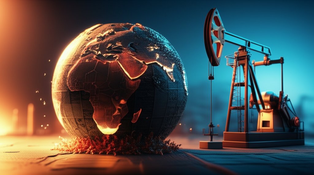 중동 분쟁으로 인한 유가 급등과 공급망 차질 (매거진 에디토리얼 스타일, 고급스러운 화보 느낌)