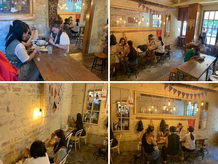 내부 더 안쪽으로 들어가면 보이는 테이블과 의자