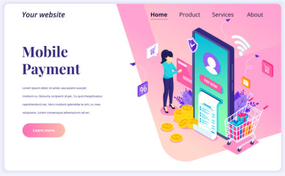 온라인 지불 모습을 보여주는 이미지