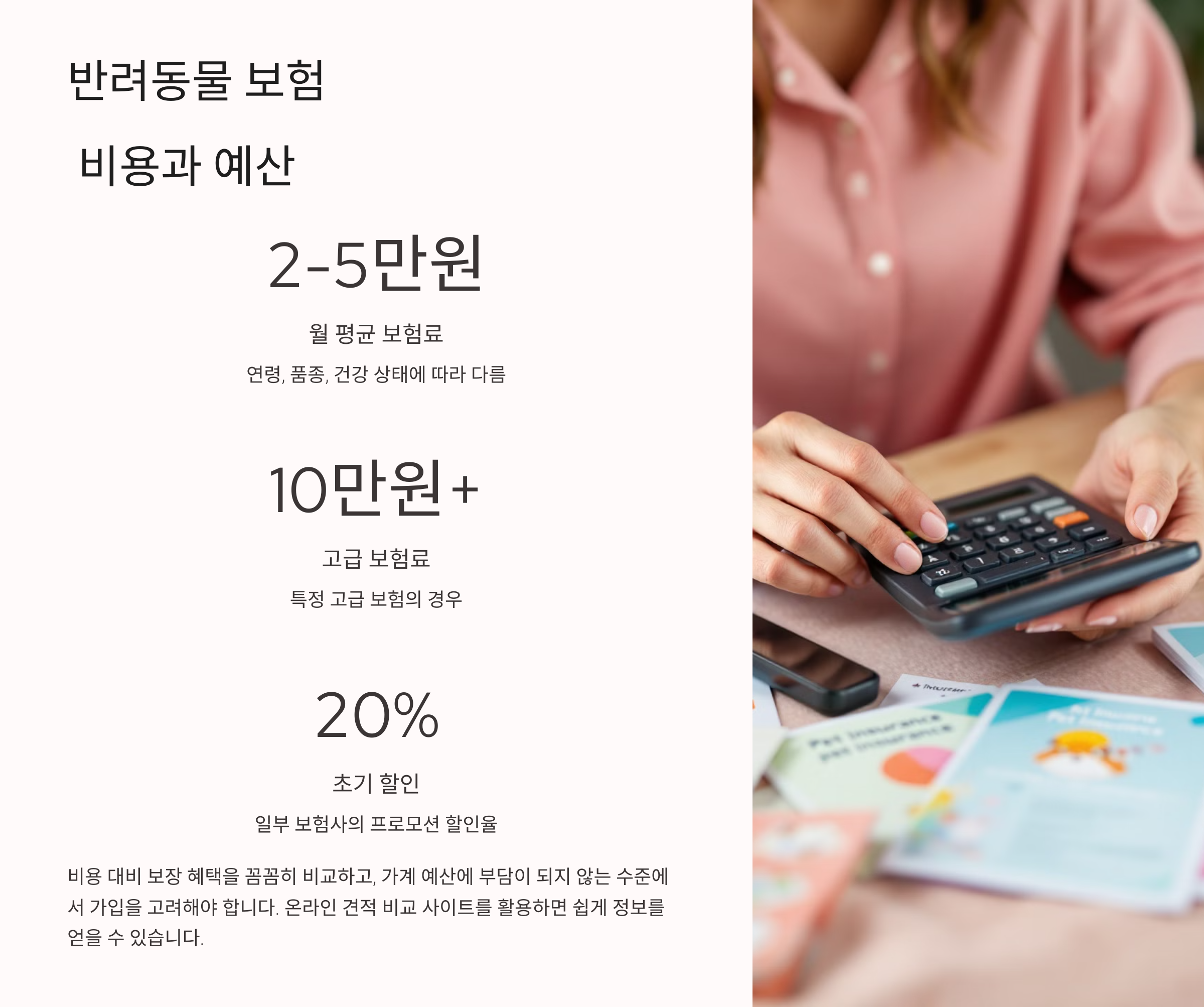 반려동물 보험 비용과 예산