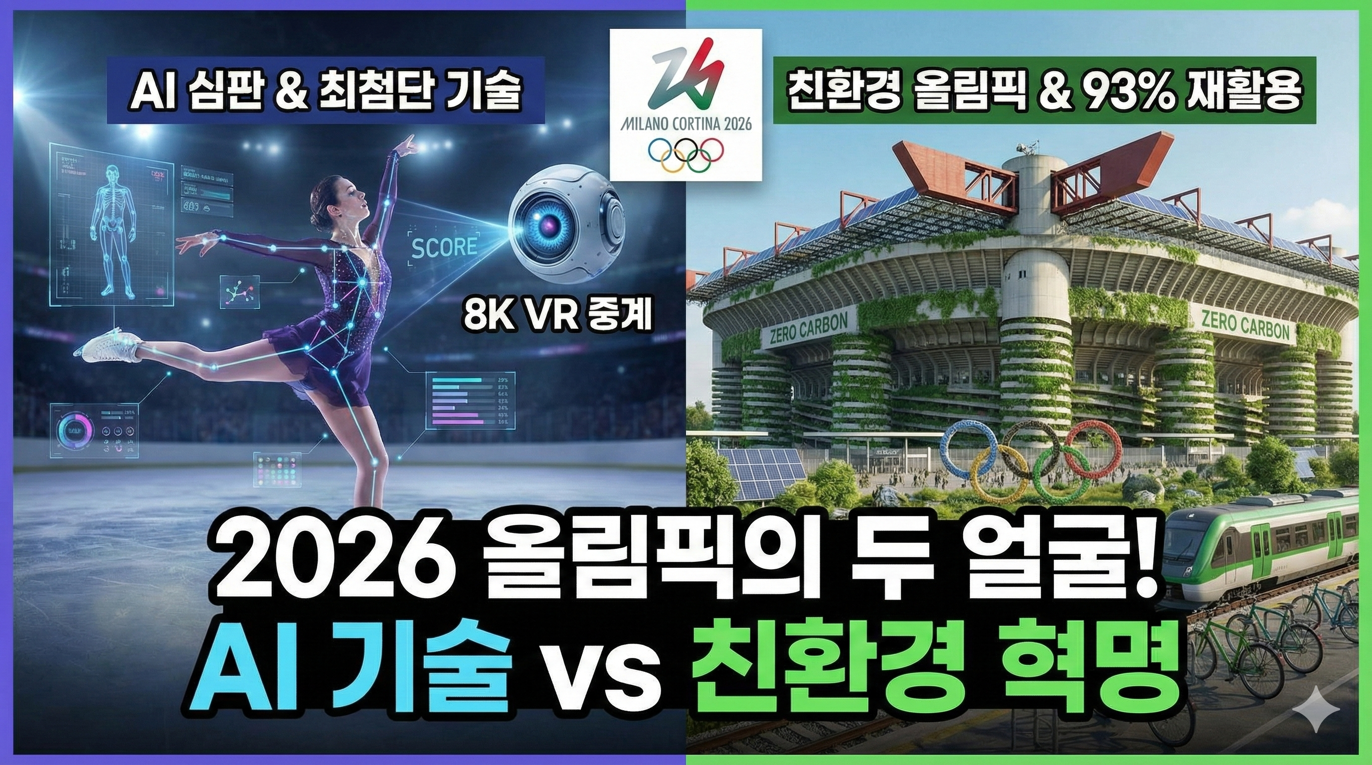 "AI 심판이 보고 있다!" 2026 올림픽을 지배할 최첨단 기술 & 친환경 혁명