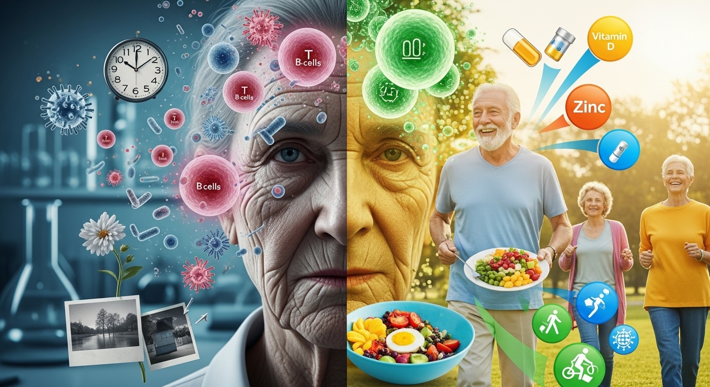 나이가 들수록 면역력이 떨어지는 생물학적 이유와 대응책