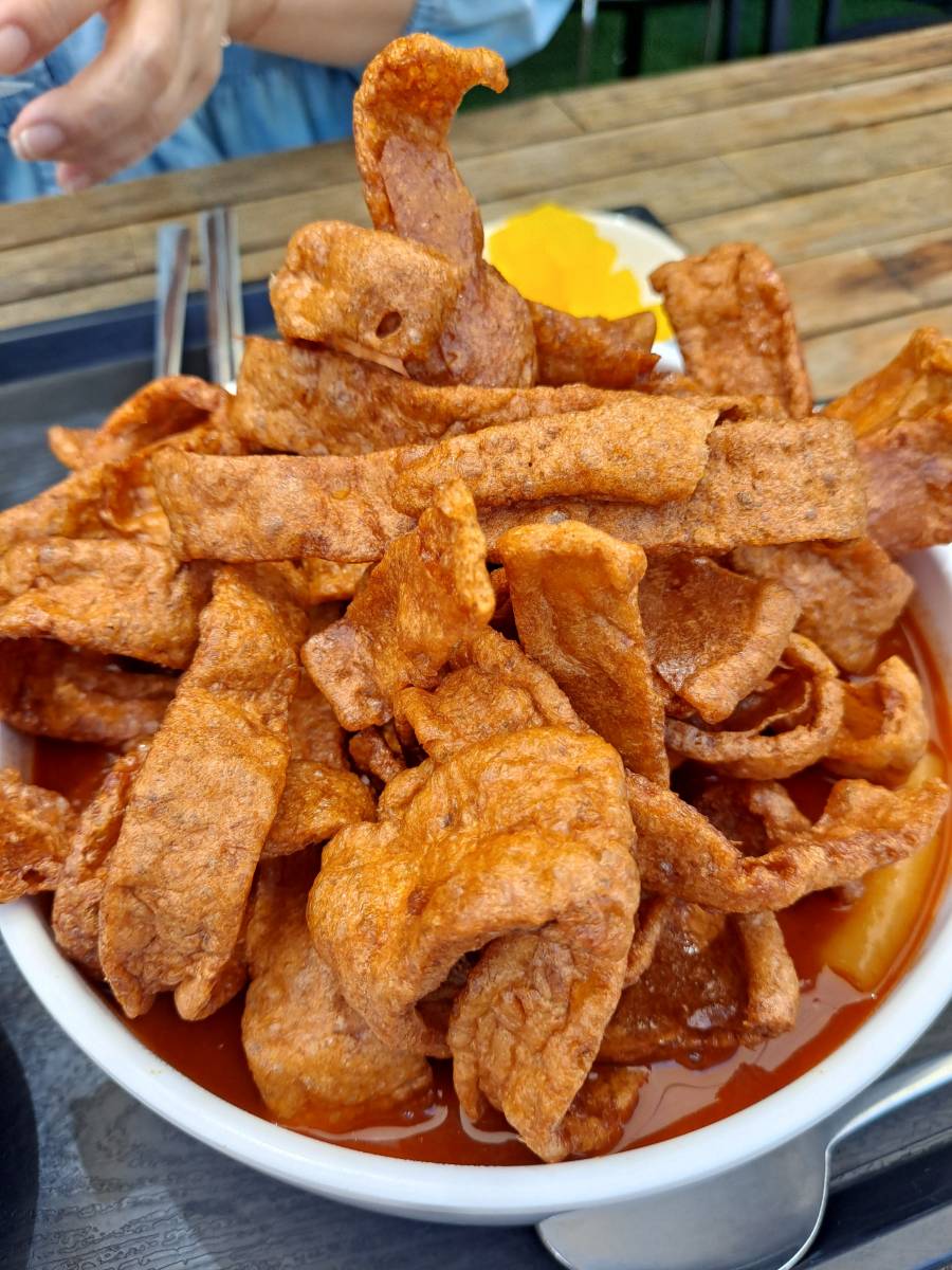 오뎅튀김 가득담긴 사발