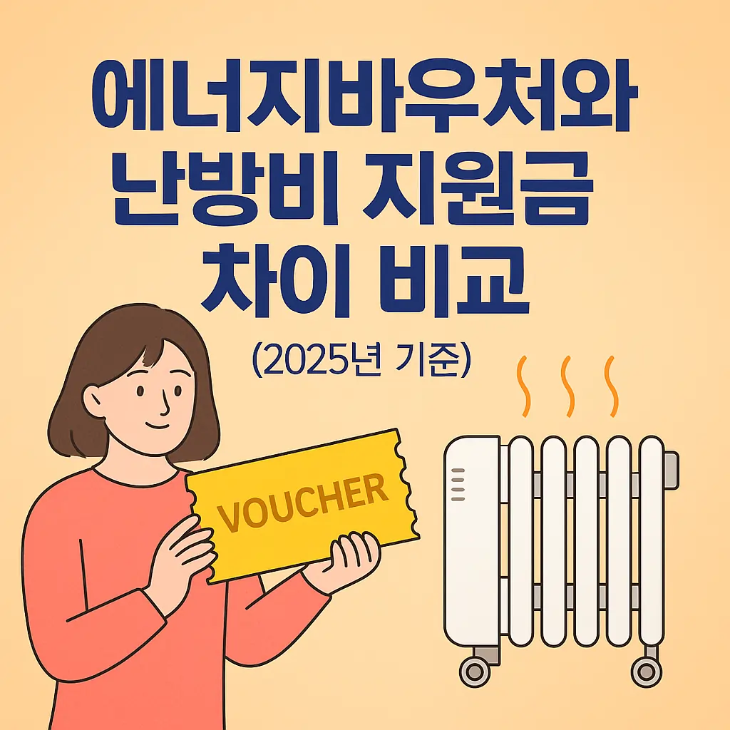 2025 에너지바우처와 난방비 지원금, 뭐가 다를까