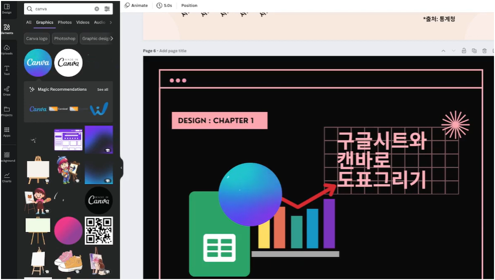구글시트와 캔바로 도표 그리기
