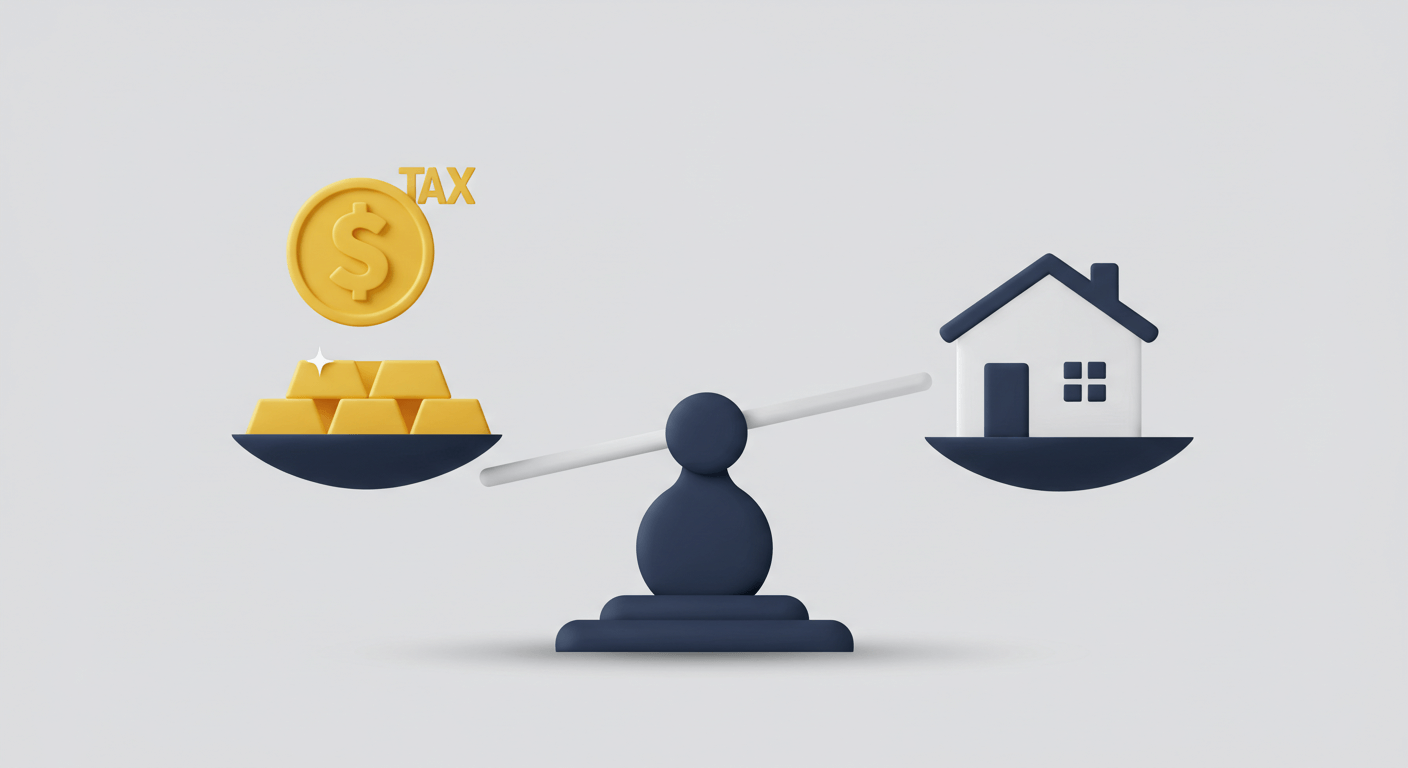 금 투자 vs 부동산 투자 세금 비교