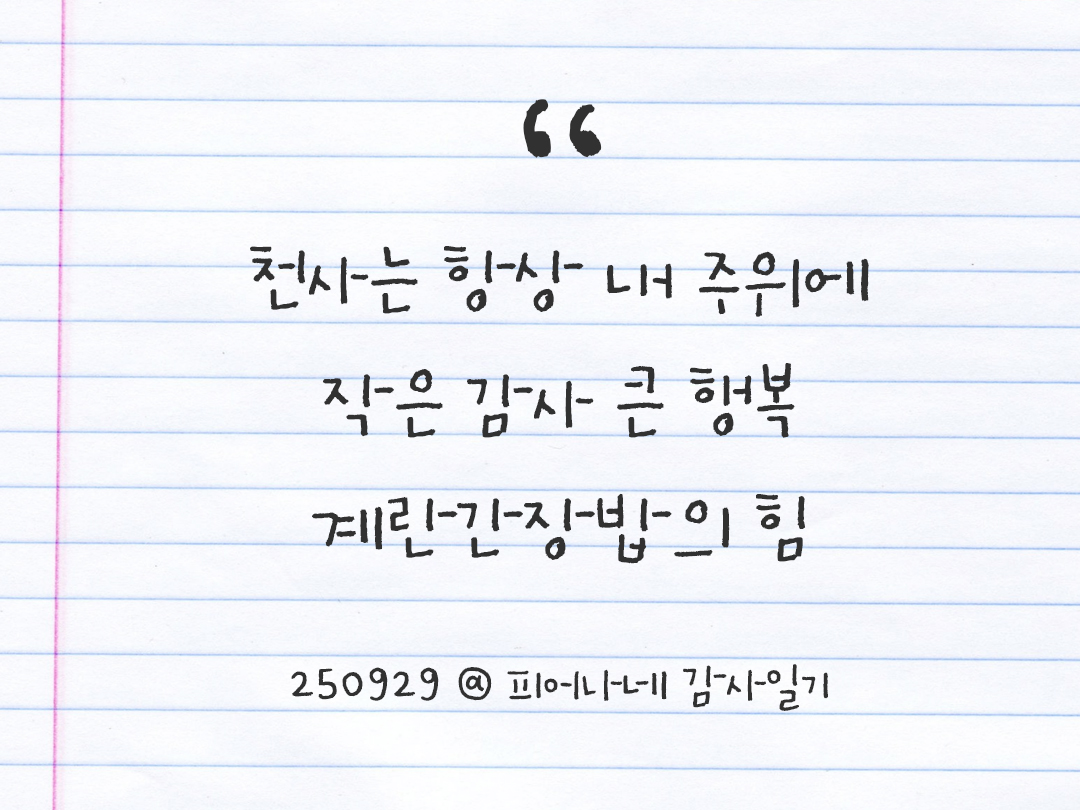 25년 9월 29일 오늘 내 마음 기록하기 감사노트, 감사를 통해 발견한 행복, 오늘 감사한 순간들 by 피어나네 감사일기
