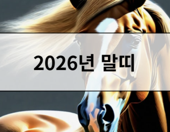 2026년 말띠 운세 알아보기