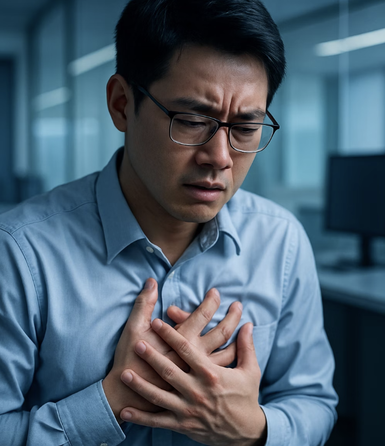 스트레스가 부르는 가슴의 비명